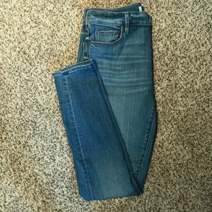 LOFT modern high waist skinny ankle jeans